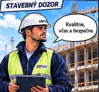 Stavebný dozor na stavbe v reflexnej veste