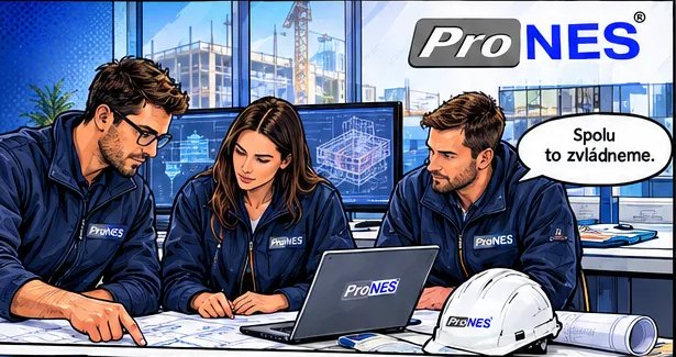 Tím ProNES pri práci na projekte – Spolu to zvládneme