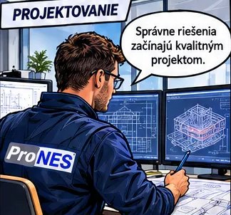 Projektant pri počítači s 3D modelom stavby